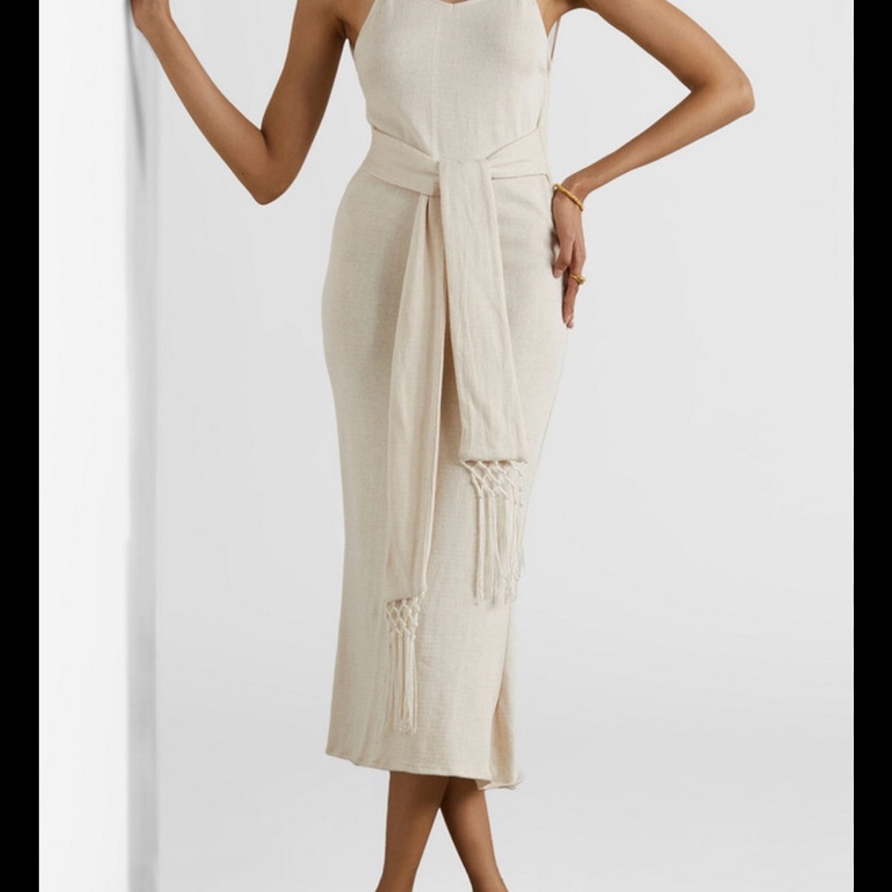 Savannah Morrow cream dress with tassels
